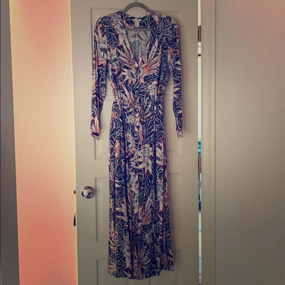 Floral button down Maxi dress